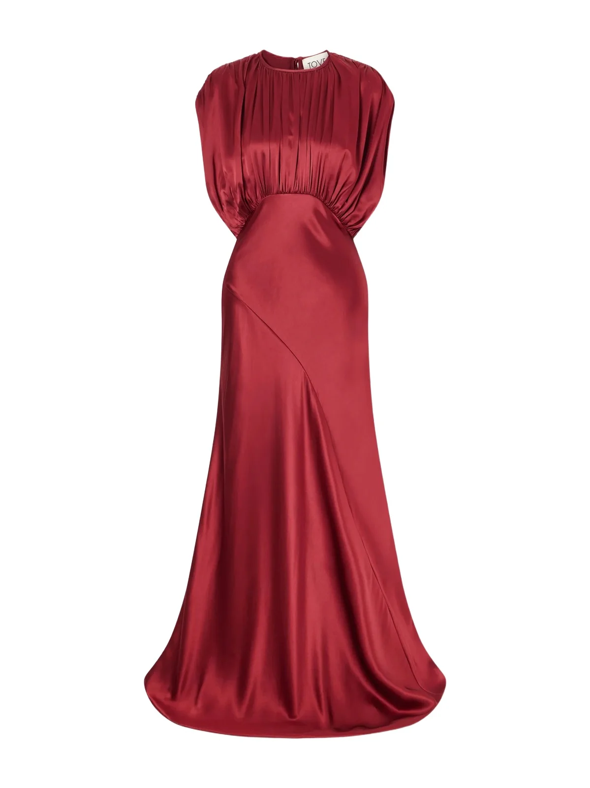 Coco Gathered Satin Maxi Dress