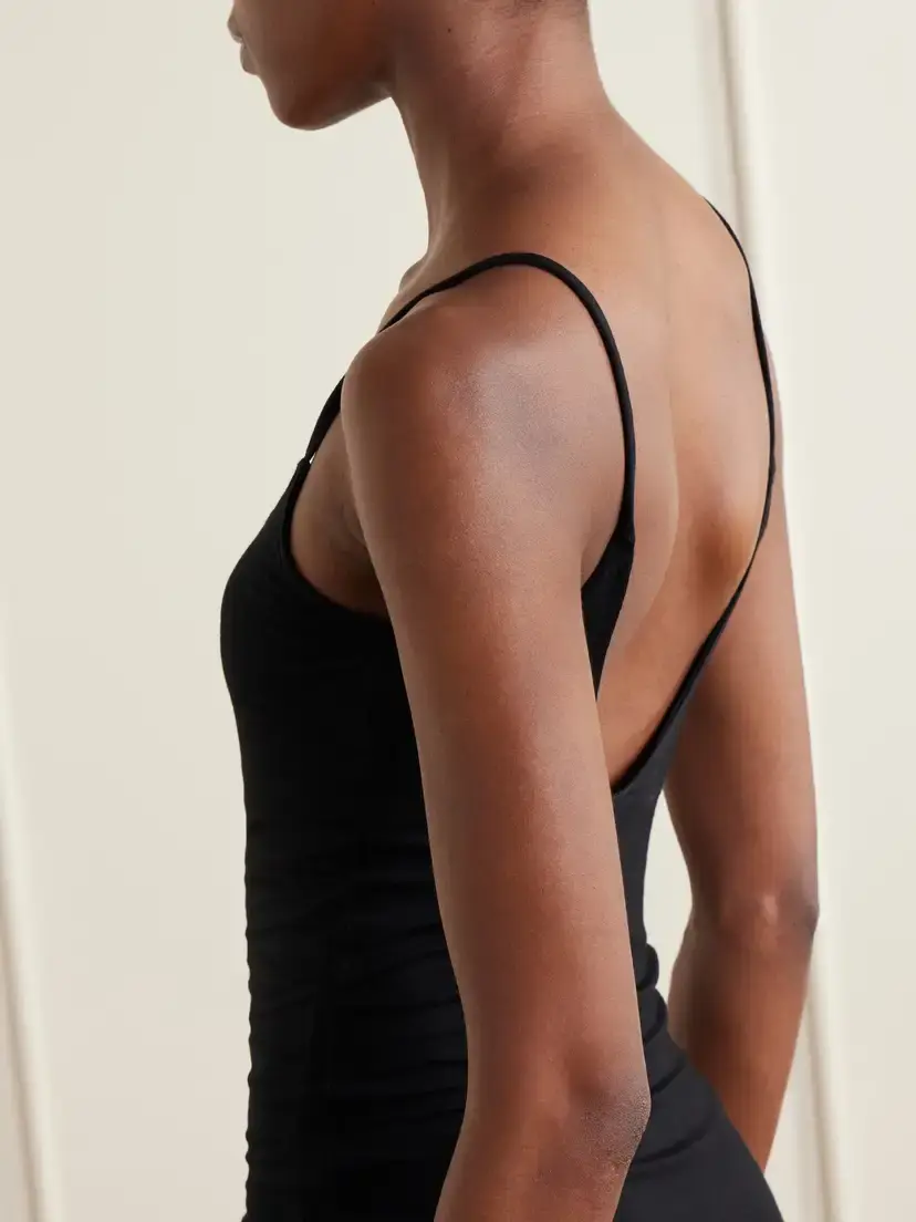 TOTEME Ruched Stretch-jersey Midi Dress | Thumbnail 5