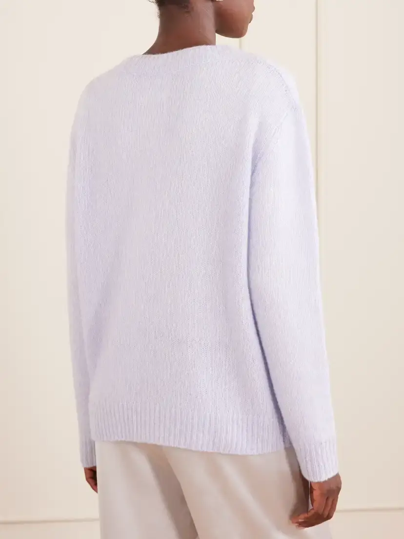 Lisa Yang Leona Cashmere And Silk-blend Sweater - Purple | Thumbnail 4 Lisa Yang Leona Cashmere And Silk-blend Sweater - Purple | Thumbnail 4