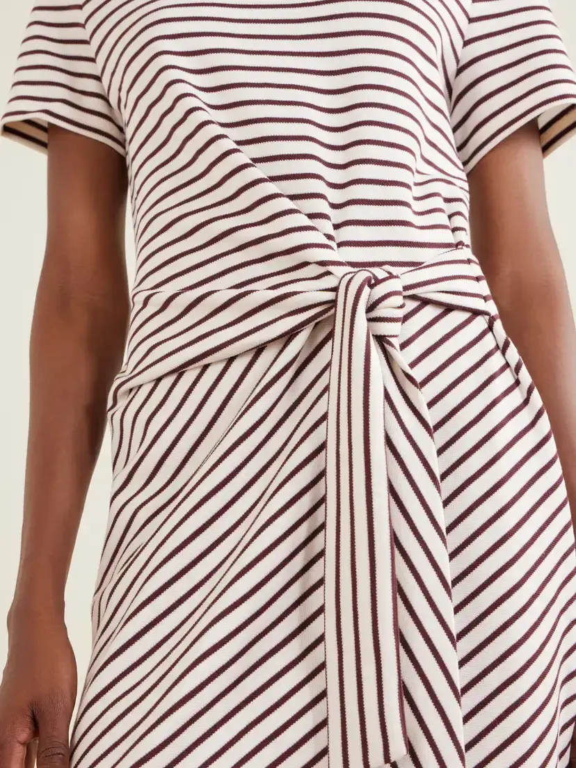Veronica Beard Elvaris Striped Knotted Jersey Mini Dress | Thumbnail 4 Veronica Beard Elvaris Striped Knotted Jersey Mini Dress | Thumbnail 4