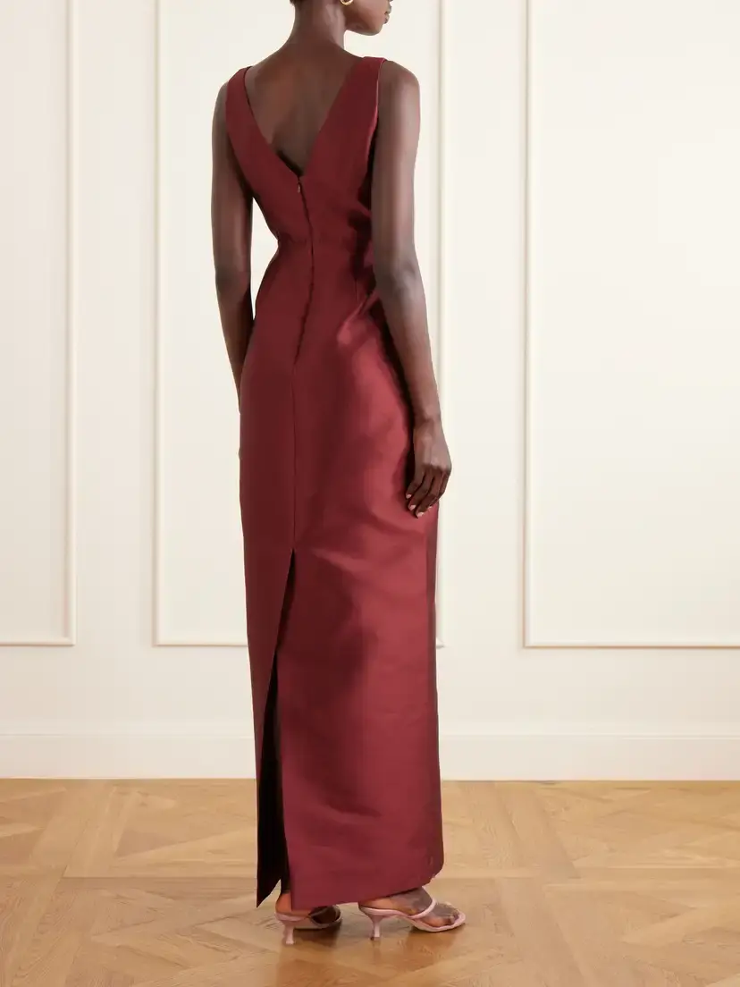 Erdem Bow-detailed Embroidered Mikado Gown | Thumbnail 3 Erdem Bow-detailed Embroidered Mikado Gown | Thumbnail 3