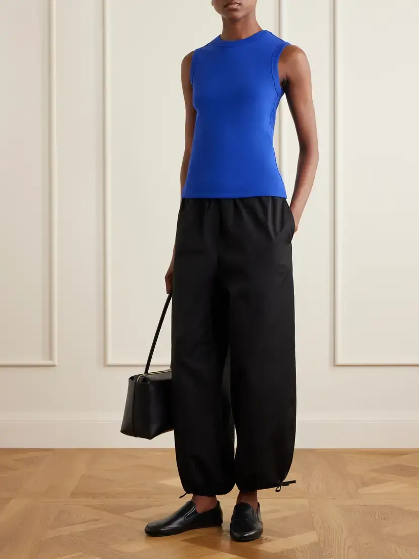 FLORE FLORE Esmé Ribbed Organic Cotton-jersey Tank | Thumbnail 2