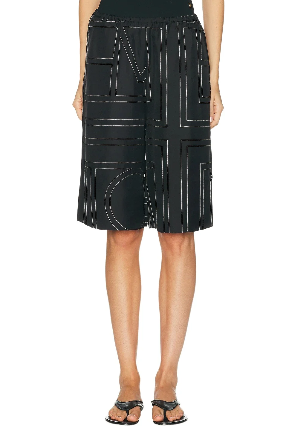 TOTEME Monogram Silk Culotte Short
