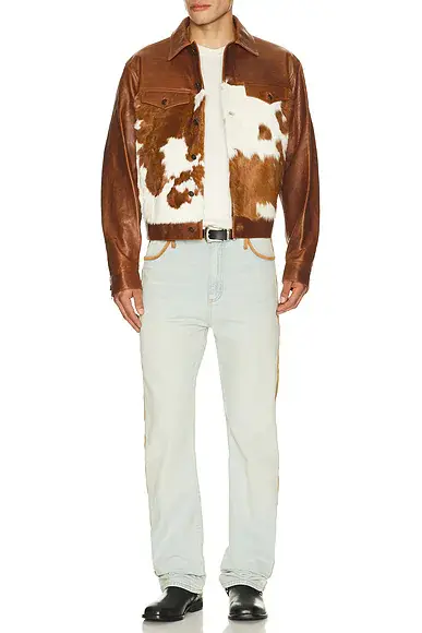 Austin Post Leather Edge Highland Slim Cut Jean | Thumbnail 4 Austin Post Leather Edge Highland Slim Cut Jean | Thumbnail 4