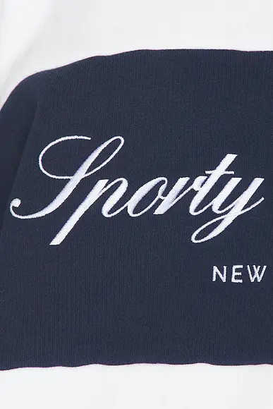 Sporty & Rich Signature Logo Block Crewneck Sweatshirt | Thumbnail 5 Sporty & Rich Signature Logo Block Crewneck Sweatshirt | Thumbnail 5