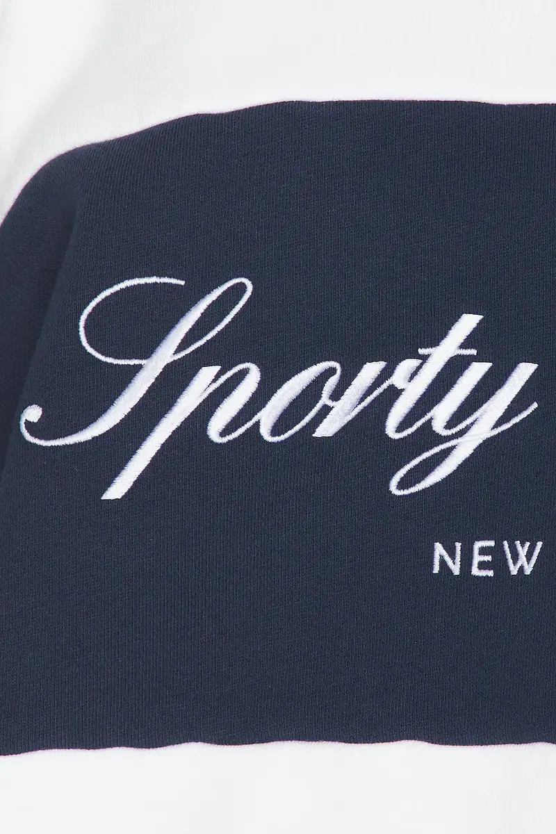Sporty & Rich Signature Logo Block Crewneck Sweatshirt | Thumbnail 10 Sporty & Rich Signature Logo Block Crewneck Sweatshirt | Thumbnail 10