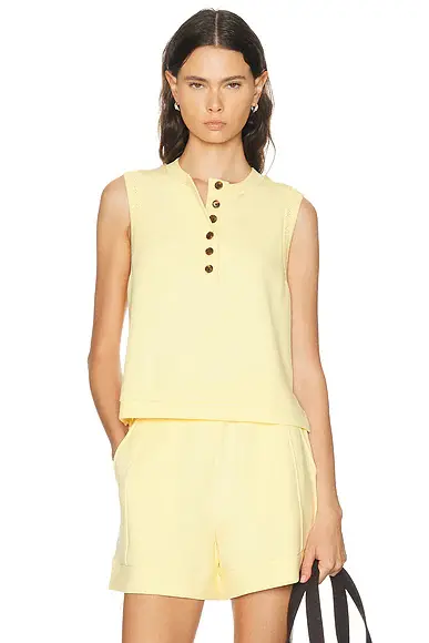 Varley Marla Button Placket Tank Top | Image 1 Varley Marla Button Placket Tank Top | Image 1