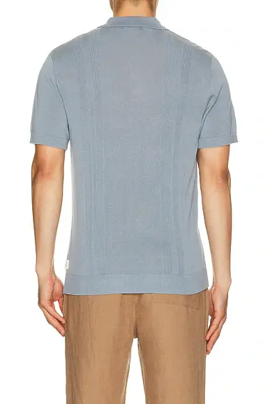 Onia Silk Ribbed Knit Polo Shirt | Thumbnail 2