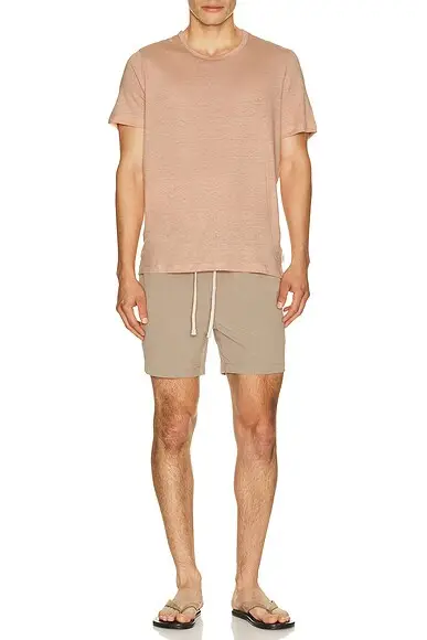 Onia Stretch Linen Crewneck Tee Shirt | Thumbnail 3