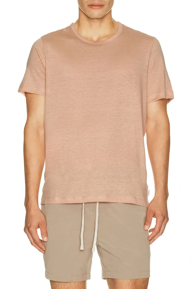 Onia Stretch Linen Crewneck Tee Shirt | Thumbnail 5