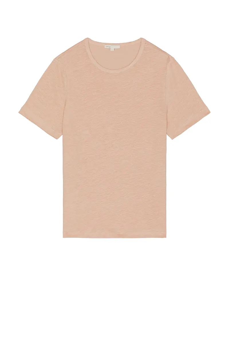 Onia Stretch Linen Crewneck Tee Shirt | Thumbnail 8