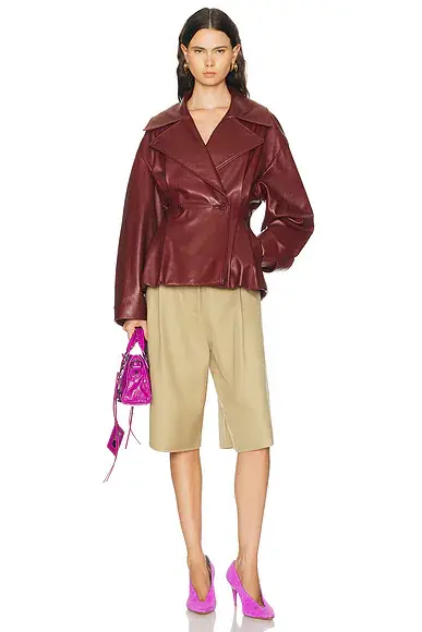 Balenciaga Folded Short Trench Coat | Thumbnail 4