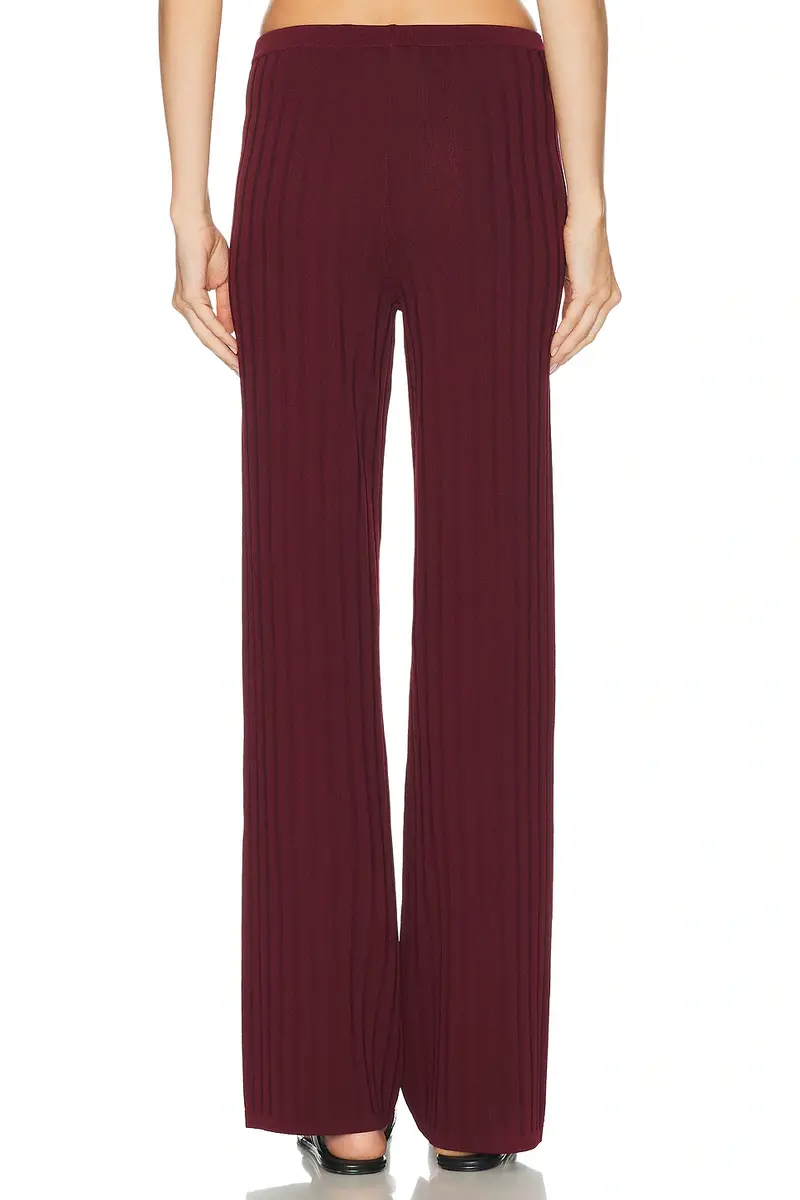 Sporty & Rich Signature Logo Ribbed Pant | Thumbnail 4