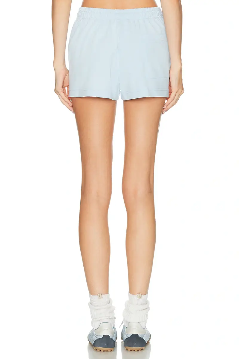 Sporty & Rich Serif Logo Embroidered Disco Short | Thumbnail 4 Sporty & Rich Serif Logo Embroidered Disco Short | Thumbnail 4
