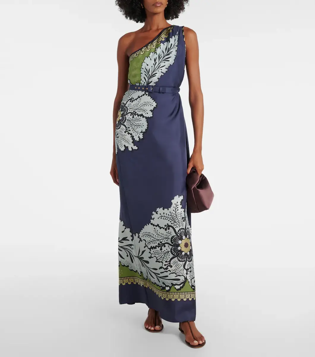 La DoubleJ Roy floral one-shoulder silk maxi dress | Thumbnail 2 La DoubleJ Roy floral one-shoulder silk maxi dress | Thumbnail 2