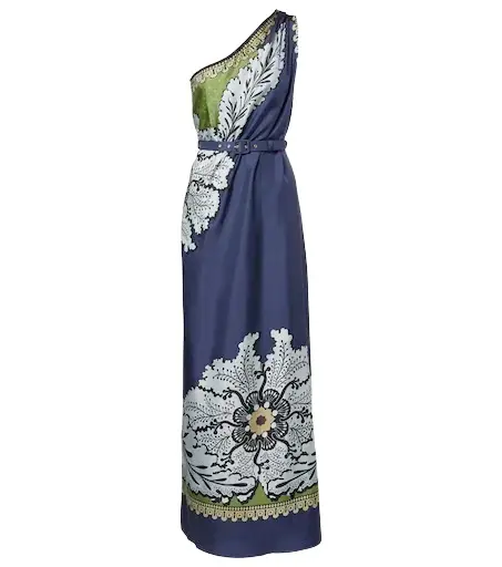La DoubleJ Roy floral one-shoulder silk maxi dress | Image 1 La DoubleJ Roy floral one-shoulder silk maxi dress | Image 1