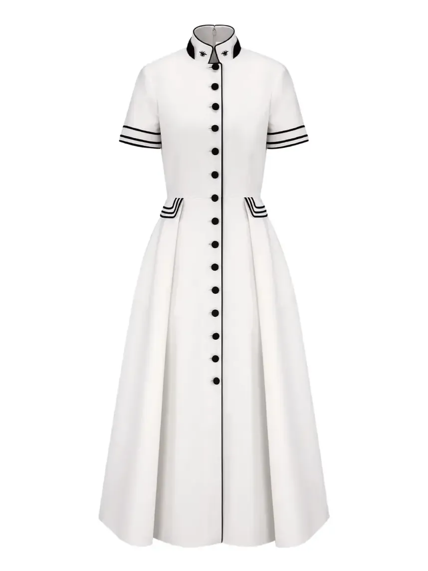 Mid-Length Belted Shirt Dress Mid-Length Belted Shirt Dress