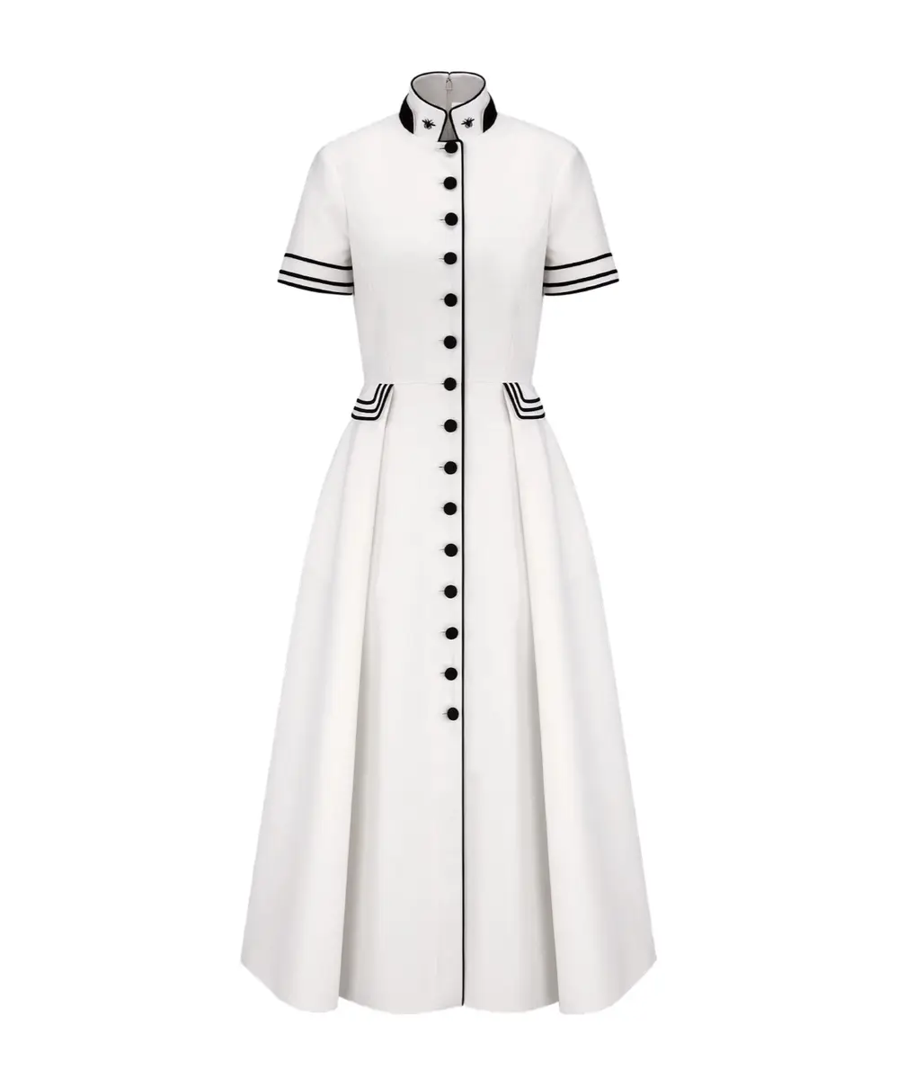 Mid-Length Belted Shirt Dress Mid-Length Belted Shirt Dress