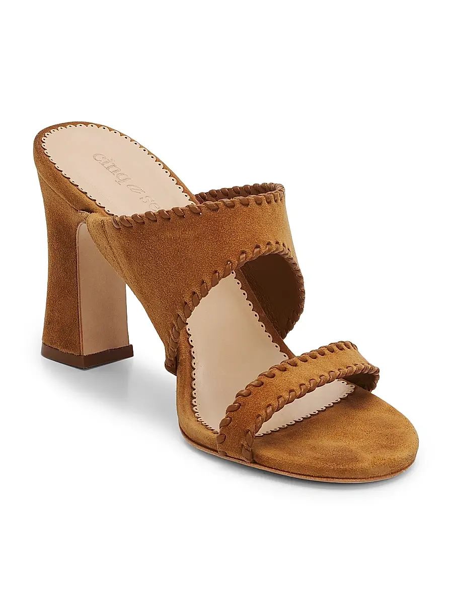 Cinq à Sept Women's Kora 100MM Suede Slip-On Sandals | Thumbnail 2 Cinq à Sept Women's Kora 100MM Suede Slip-On Sandals | Thumbnail 2