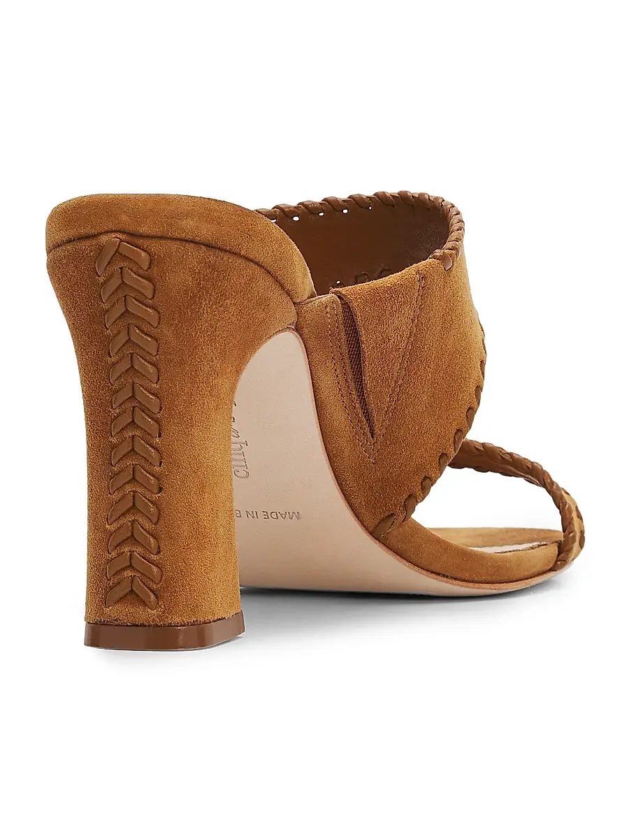 Cinq à Sept Women's Kora 100MM Suede Slip-On Sandals | Thumbnail 3 Cinq à Sept Women's Kora 100MM Suede Slip-On Sandals | Thumbnail 3