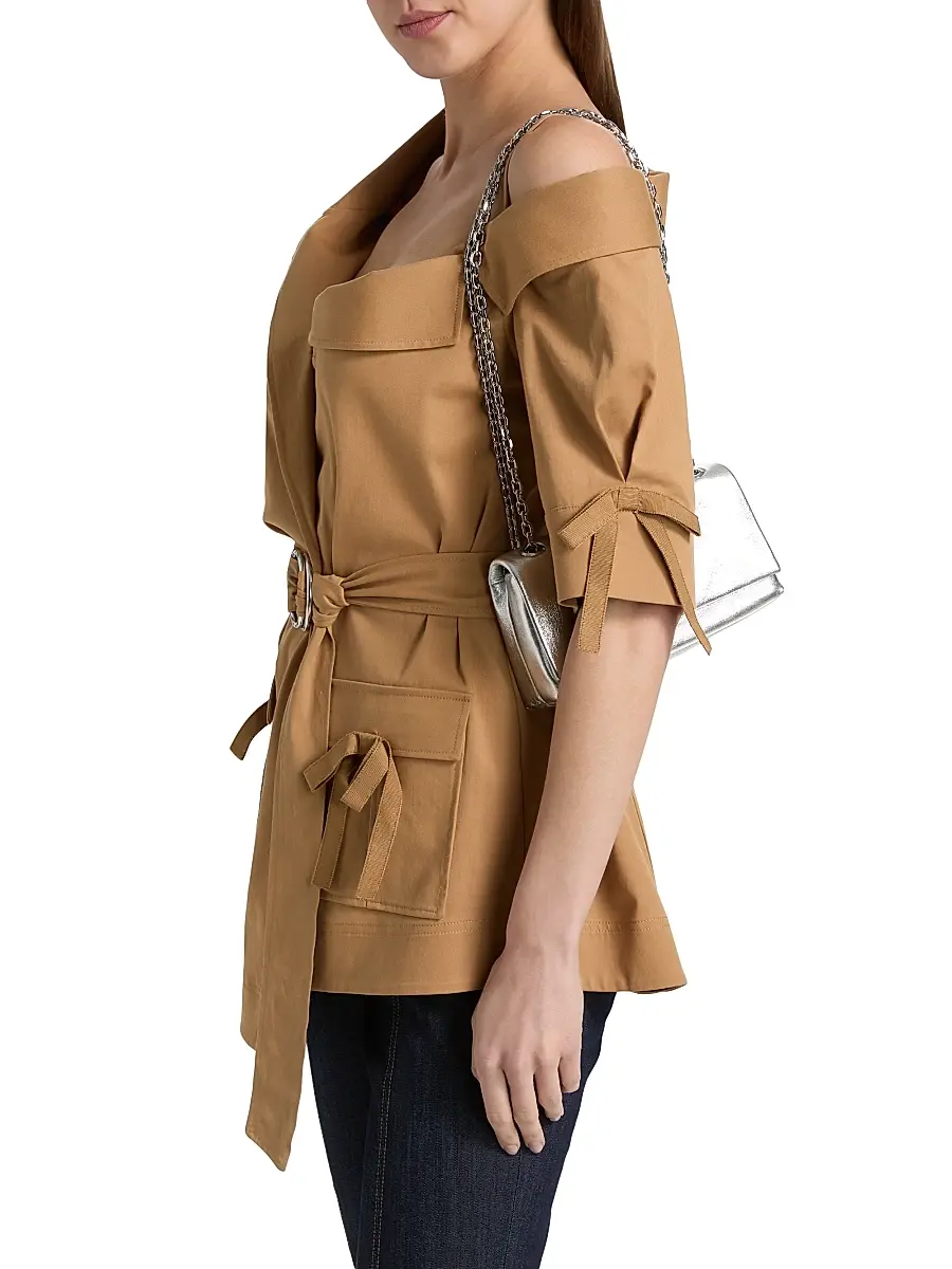 Cinq à Sept Women's Saige Belted Cotton Twill Jacket | Thumbnail 4