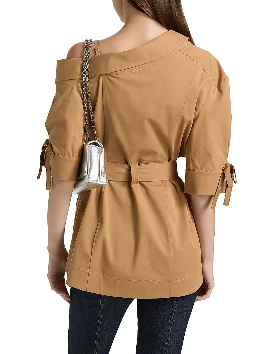 Cinq à Sept Women's Saige Belted Cotton Twill Jacket | Thumbnail 5
