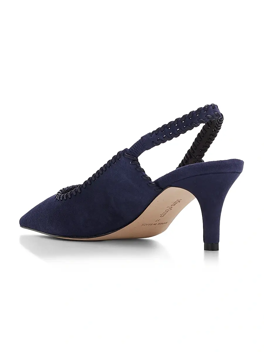 Cinq à Sept Women's Sylvie 65MM Suede Slingback Pumps | Thumbnail 3