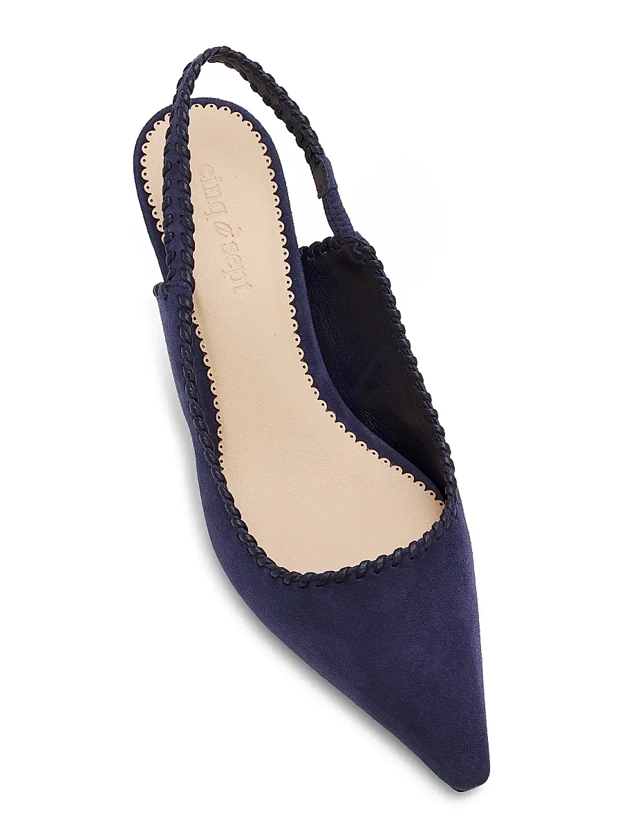 Cinq à Sept Women's Sylvie 65MM Suede Slingback Pumps | Thumbnail 4