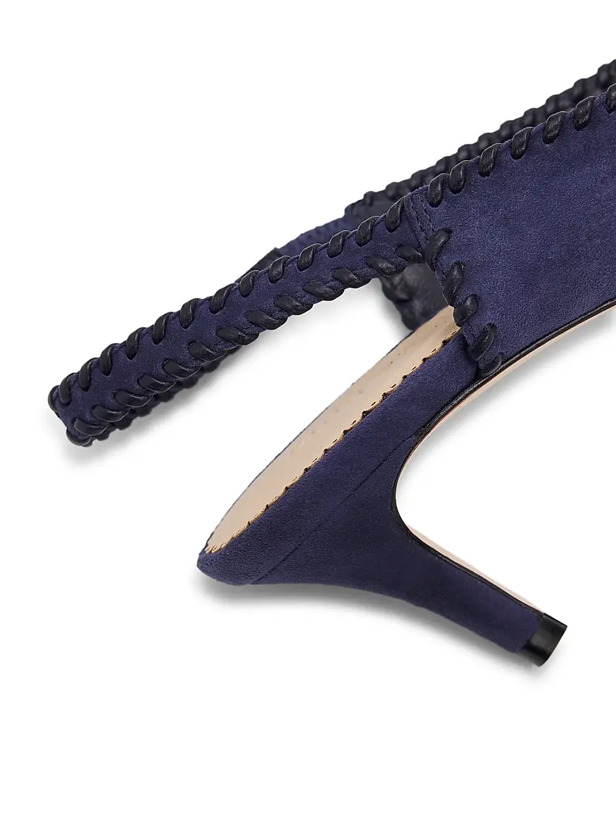 Cinq à Sept Women's Sylvie 65MM Suede Slingback Pumps | Thumbnail 5