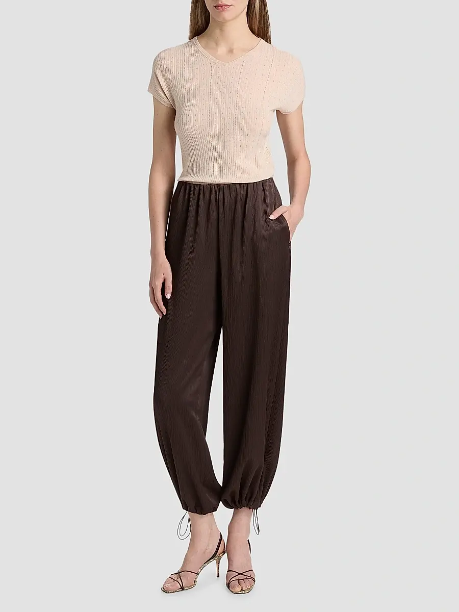 Vince Women's Pointelle Wool T-Shirt | Thumbnail 2 Vince Women's Pointelle Wool T-Shirt | Thumbnail 2