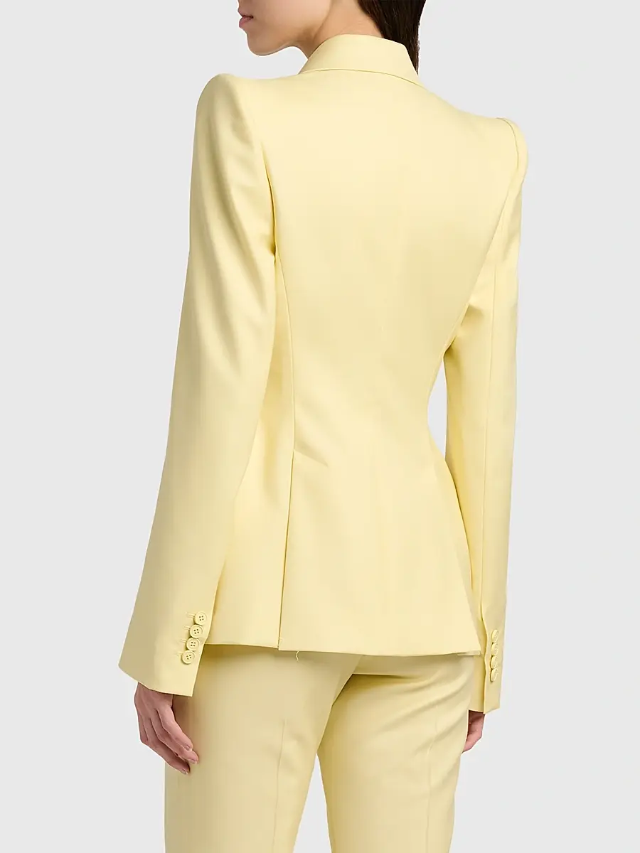 Alexander McQueen Women's Wool One-Button Blazer | Thumbnail 5 Alexander McQueen Women's Wool One-Button Blazer | Thumbnail 5
