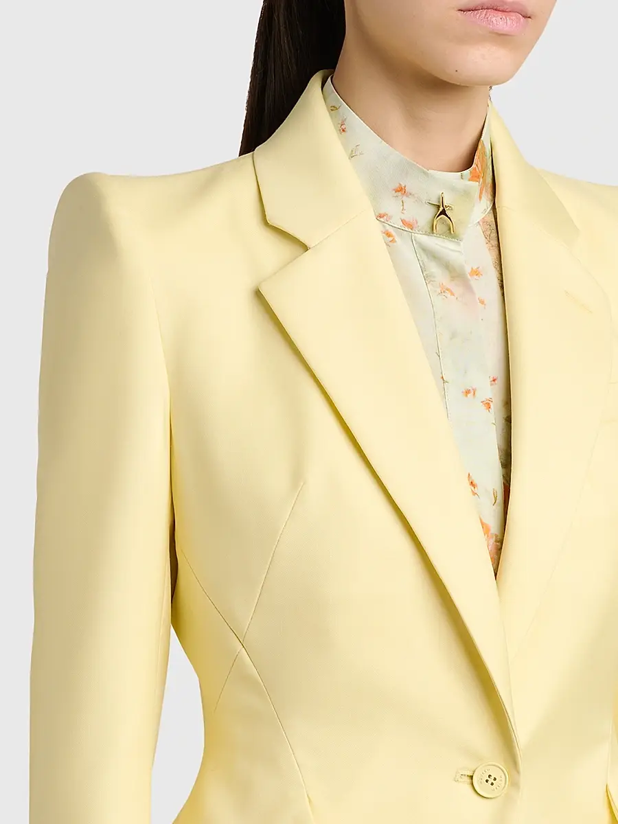 Alexander McQueen Women's Wool One-Button Blazer | Thumbnail 6 Alexander McQueen Women's Wool One-Button Blazer | Thumbnail 6