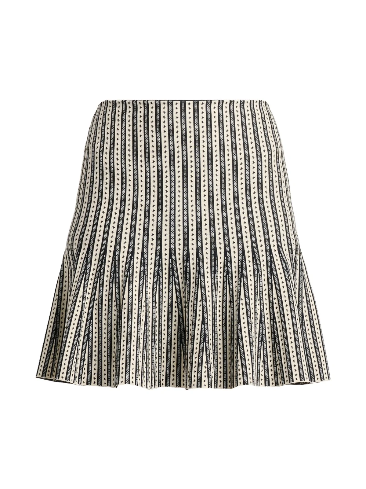Women's Jacquard Striped Flounce Mini Skrt Women's Jacquard Striped Flounce Mini Skrt