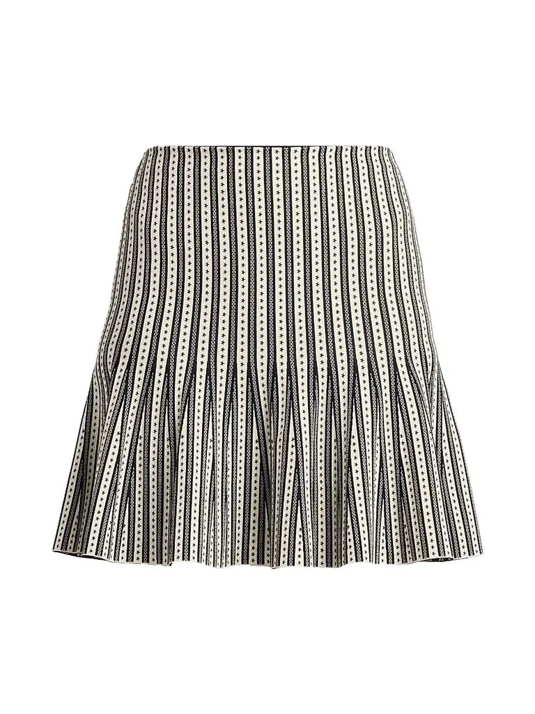 Alexander McQueen Women's Jacquard Striped Flounce Mini Skrt | Image 1 Alexander McQueen Women's Jacquard Striped Flounce Mini Skrt | Image 1