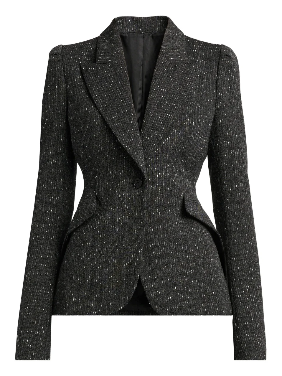 Women's Speckled Wool One-Button Blazer Women's Speckled Wool One-Button Blazer
