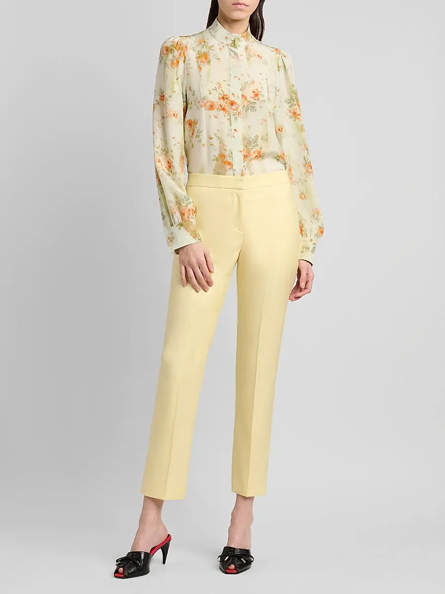 Alexander McQueen Women's Wool Cigarette Trousers | Thumbnail 2 Alexander McQueen Women's Wool Cigarette Trousers | Thumbnail 2
