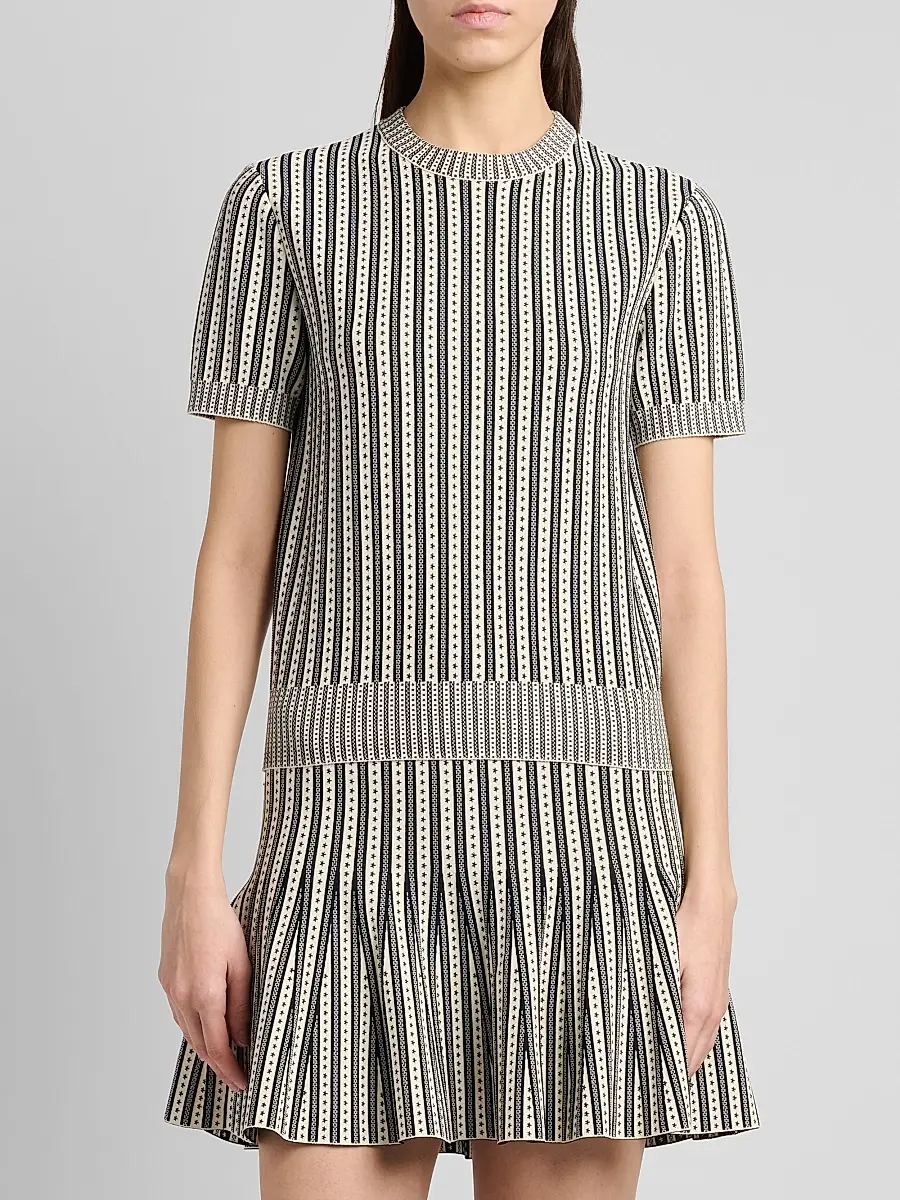 Alexander McQueen Women's Jacquard Striped Crewneck Top | Thumbnail 3 Alexander McQueen Women's Jacquard Striped Crewneck Top | Thumbnail 3