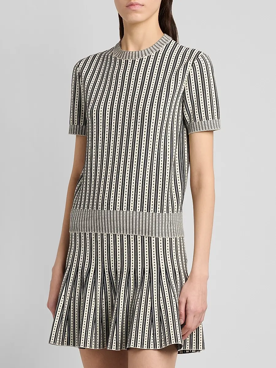 Alexander McQueen Women's Jacquard Striped Crewneck Top | Thumbnail 4 Alexander McQueen Women's Jacquard Striped Crewneck Top | Thumbnail 4
