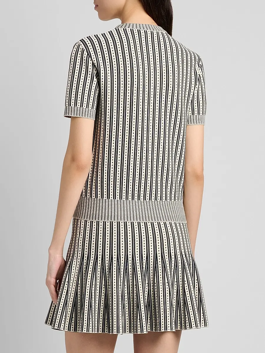 Alexander McQueen Women's Jacquard Striped Crewneck Top | Thumbnail 5 Alexander McQueen Women's Jacquard Striped Crewneck Top | Thumbnail 5
