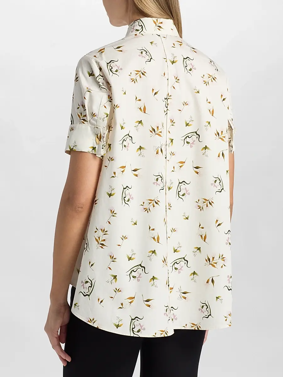 Adam Lippes Women's Charlie Floral Cotton Poplin Top | Thumbnail 5 Adam Lippes Women's Charlie Floral Cotton Poplin Top | Thumbnail 5