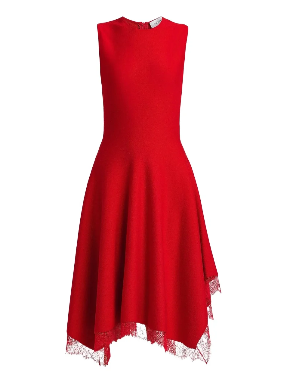 Women's Asymmetric Lace-Trim Midi Dress Women's Asymmetric Lace-Trim Midi Dress