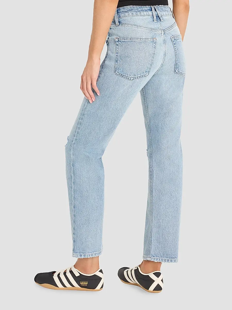 GOOD AMERICAN Women's Vintage Straight Ankle Mid-Rise Jeans | Thumbnail 3