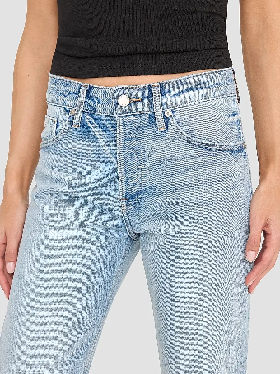 GOOD AMERICAN Women's Vintage Straight Ankle Mid-Rise Jeans | Thumbnail 4