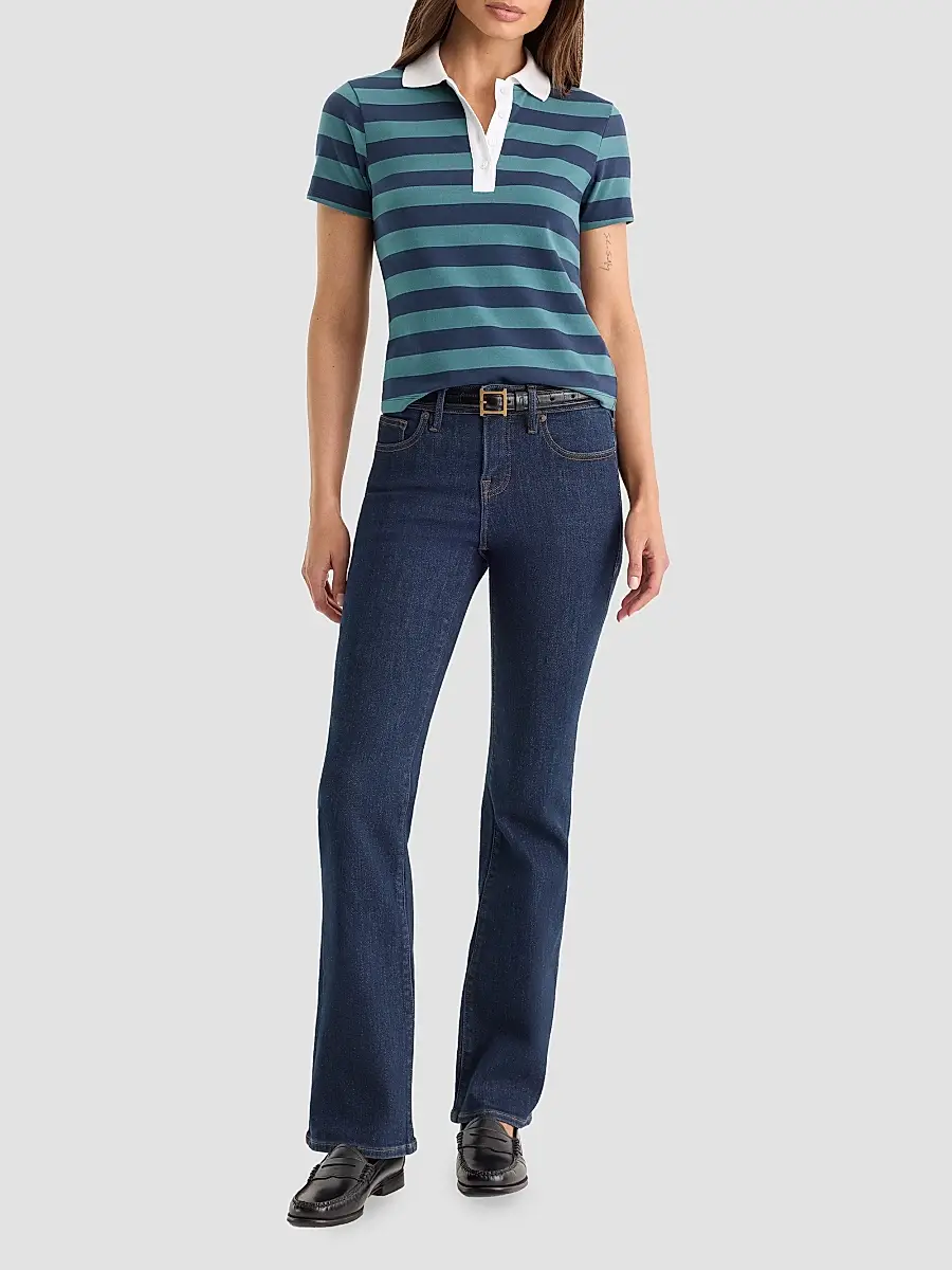 GOOD AMERICAN Women's Good Low Rise Boot-Cut Jeans | Thumbnail 2 GOOD AMERICAN Women's Good Low Rise Boot-Cut Jeans | Thumbnail 2