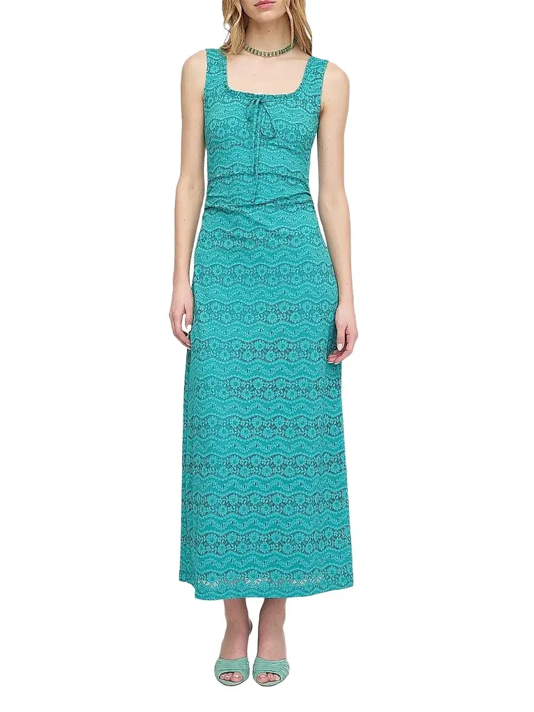 Hill House Home Women's The Coraline Dress - Teal Stretch Lace - Size XXL | Image 1 Hill House Home Women's The Coraline Dress - Teal Stretch Lace - Size XXL | Image 1