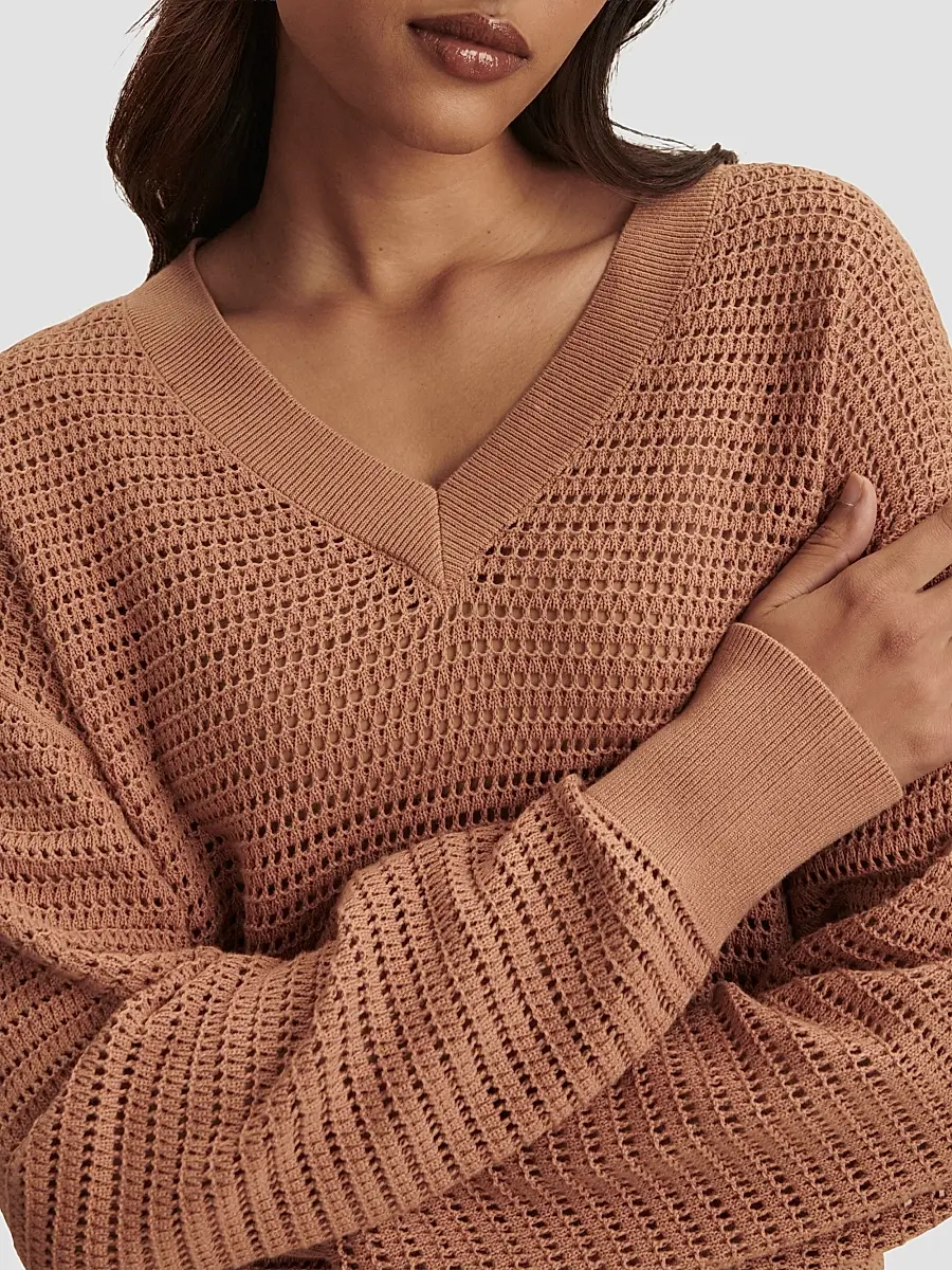 Varley Women's Gaia Open-Knit Cotton Sweater | Thumbnail 7 Varley Women's Gaia Open-Knit Cotton Sweater | Thumbnail 7