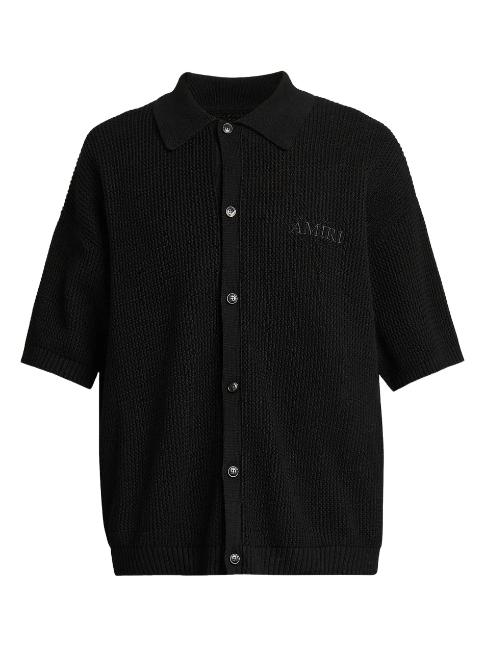 Men's Crochet-Knit Mesh Cotton Shirt Men's Crochet-Knit Mesh Cotton Shirt