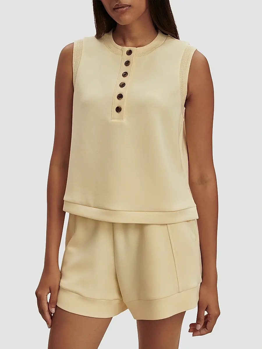 Varley Women's Marla Button-Front Crop Tank | Thumbnail 3 Varley Women's Marla Button-Front Crop Tank | Thumbnail 3