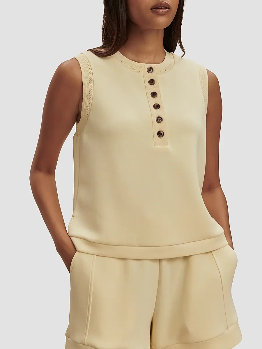 Varley Women's Marla Button-Front Crop Tank | Thumbnail 4 Varley Women's Marla Button-Front Crop Tank | Thumbnail 4