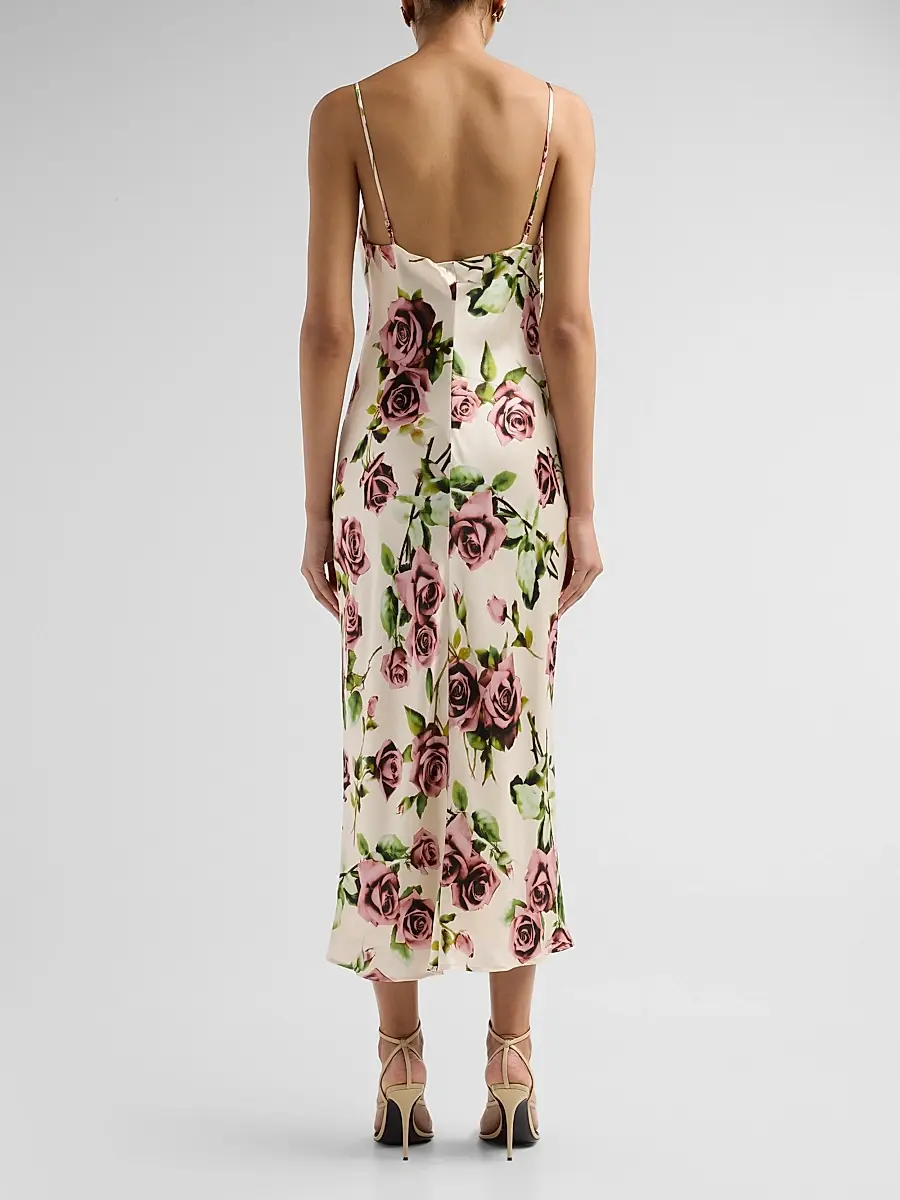 L'Agence Women's Seridie Floral Silk Slip Dress | Thumbnail 3 L'Agence Women's Seridie Floral Silk Slip Dress | Thumbnail 3